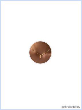 Dainty 3D Cross Pendant Necklace 14K Gold Plated Waterproof